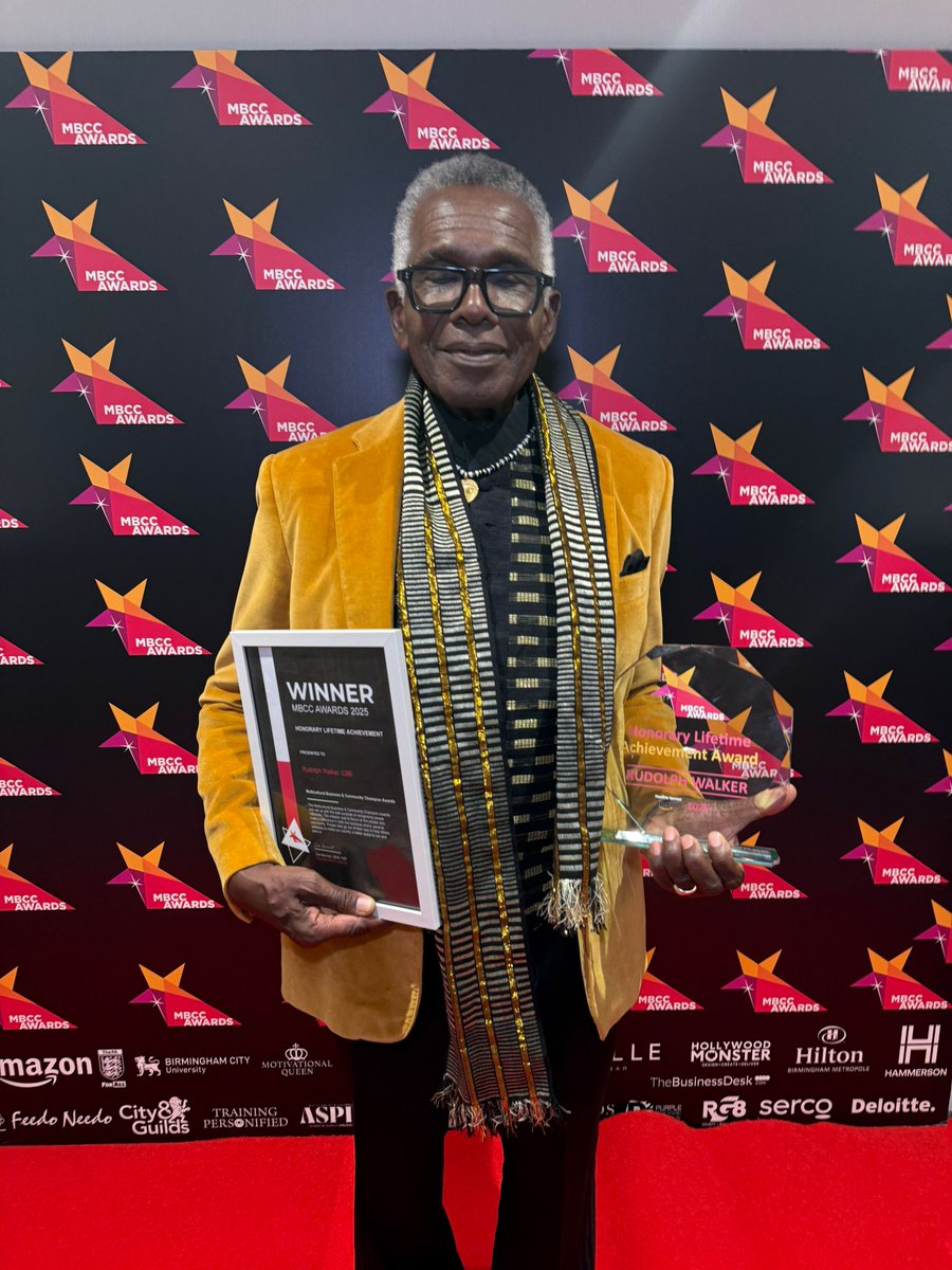RudolphWalkerDA's tweet photo. Honoured to receive my Lifetime Achievement Award from @mbccawards.  What a fabulous night.

Pictures here with @EddieNestorMBE @AdrianLester @ImNickBailey 

#ProudTrini #actor #award #EastEnders #BlackSilk https://t.co/Y2OrwyBp2B