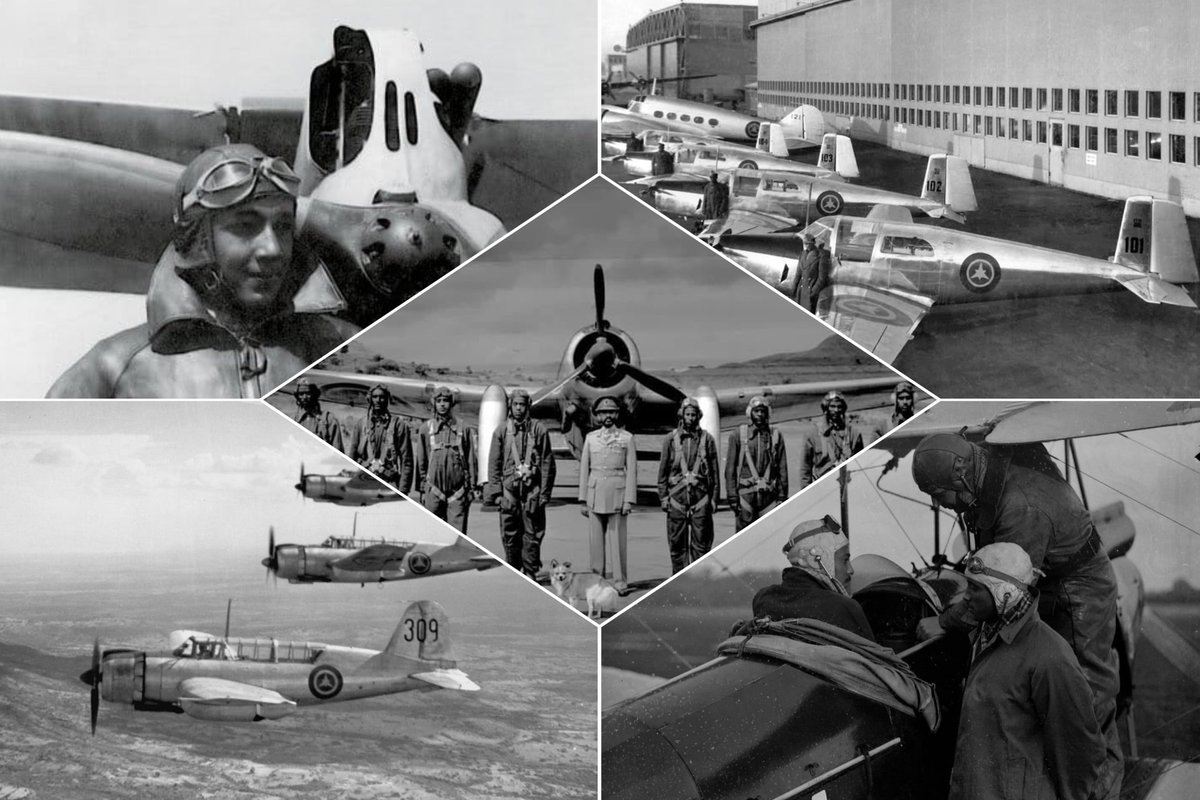 🇪🇹 የኢትዮጵያ አየር ኃይል ከተመሠረተ 90 ዓመት ደፍኗል። 

ይህ የጦር ክፍል በአፍሪካ የመጀመሪያው የነጻ ሀገር አየር ኃይል ነው።  

🧵 እኛም ይህን ታሪካዊ ሁነት በማስመልከት የአየር ኃይሉን አመሠራረት እና አንዳንድ ጉዳዮችን ወደኋላ ተመልሠን