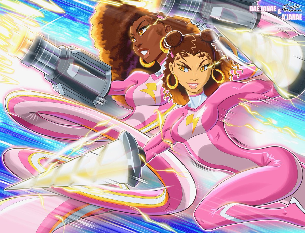 Kingmasta_milla's tweet image. Having magical powers and being elastic can pack a real punch! Don’t let their small size fool you, these fraternal twins are a force to be reckoned with.

#Niiji #Blacksuperheroes #Elastic

My original characters are officially approved, and protected, by the US Copyright Office