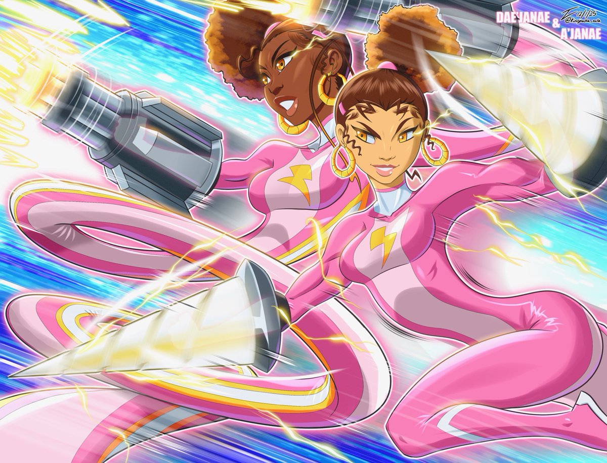 Kingmasta_milla's tweet image. Having magical powers and being elastic can pack a real punch! Don’t let their small size fool you, these fraternal twins are a force to be reckoned with.

#Niiji #Blacksuperheroes #Elastic

My original characters are officially approved, and protected, by the US Copyright Office