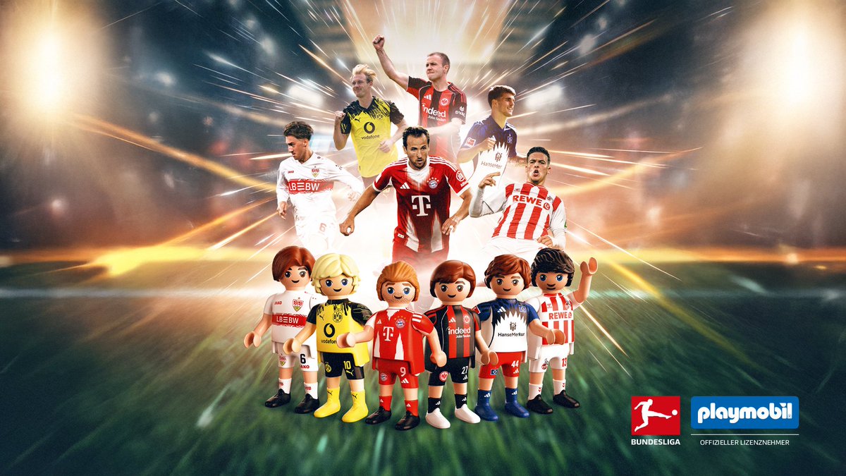 🚨 Playmobil x DFL 🤝
 
Zum Start der #Bundesliga-Saison 2026/27 bringt #Playmobil erstmals detailgetreue Figuren von allen 18 Clubs der Bundesliga heraus.

Bereits im März 2026 gibt es eine exklusive Auswahl von 6️⃣Bundesliga-Figuren 🤩  
 
Mehr Infos 🔗 dfl.de/de/aktuelles/p…