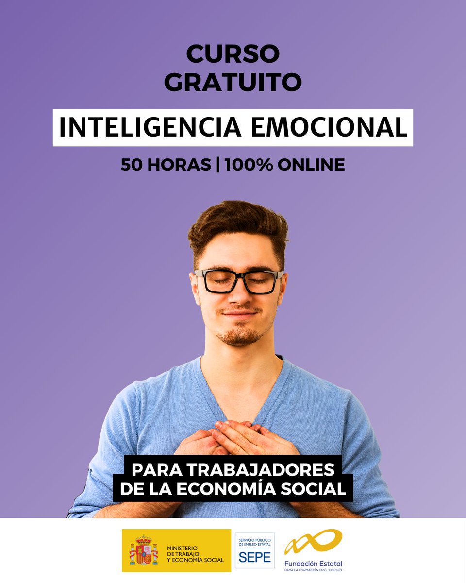 espacioaprendea's tweet photo. 🧠❤ La INTELIGENCIA EMOCIONAL es una herramienta profesional. Tienes 50 horas online 100 % subvencionadas para aprenderla. Inscríbete hoy mismo y no te quedes sin tu plaza 👉 https://t.co/9c4sYUAZ79. Cursos subvencionados por el SEPE para trabajadores de la Economía Social. https://t.co/z6fOAEcSwZ