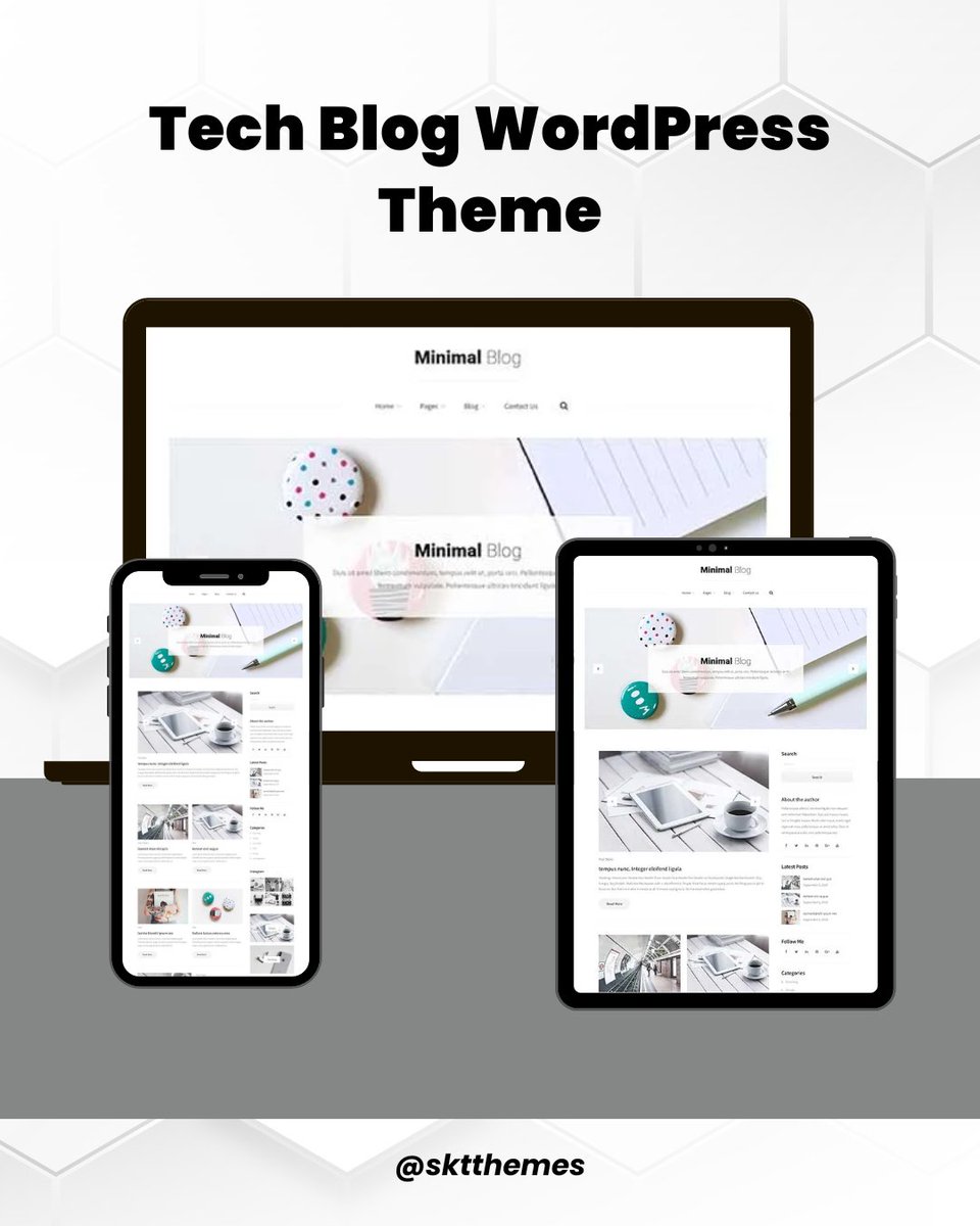 sktthemes's tweet image. Share the latest tech news and reviews using a tech blog WordPress theme. Clean design made for writers and tech enthusiasts.
sktthemes.org/shop/tech-blog…

#TechBlog #Technology #WordPress #GadgetNews