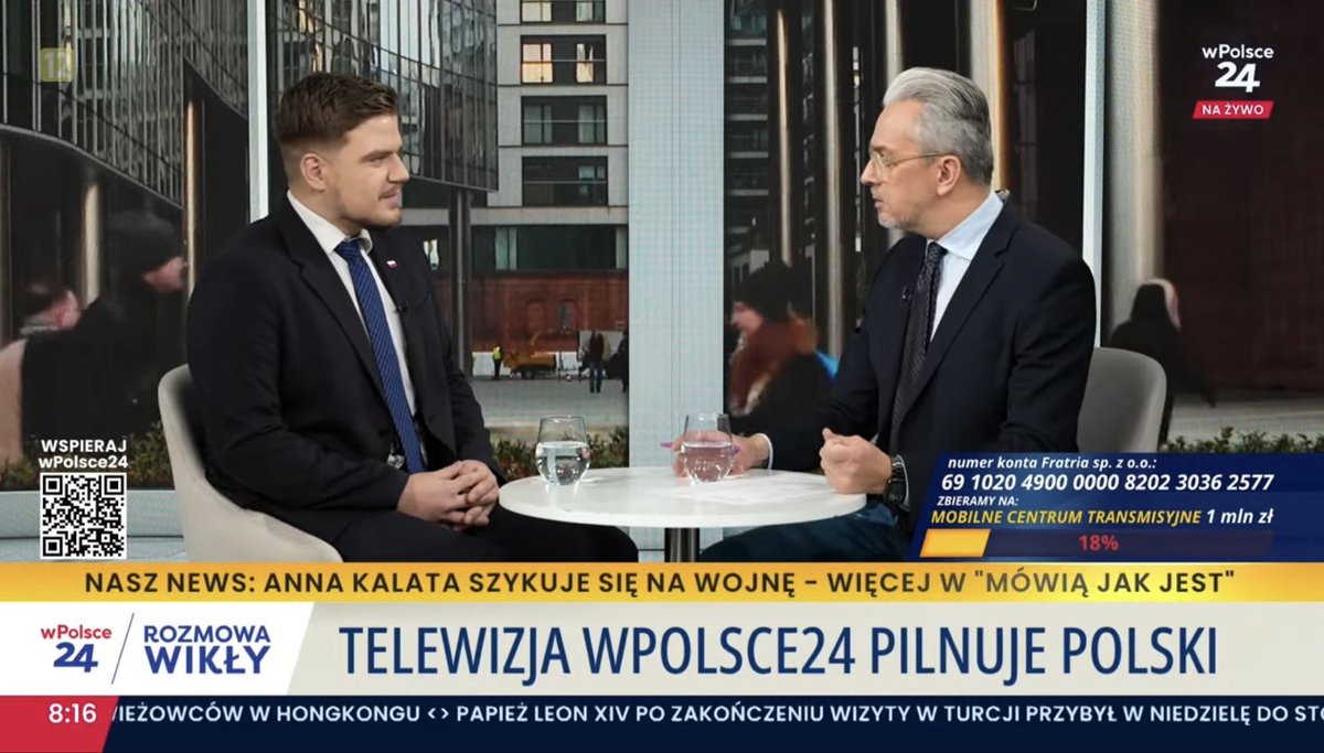 📣 <a href="/SzStachowiak/">Szymon Stachowiak</a> w programie „Rozmowa Wikły” w <a href="/wPolscepl/">wPolsce24 🇵🇱 #TuJestPolska</a>.

Prezes <a href="/nowaPLorg/">NowaPL.org</a> opowiadał o ECR Kongresie Młodych, upadku Brukseli, Radzie Młodzieży przy Prezydencie RP i problemach, z którymi mierzą się młodzi Polacy.

Jeśli chcecie wiedzieć, jaka „szczególna” nagroda została