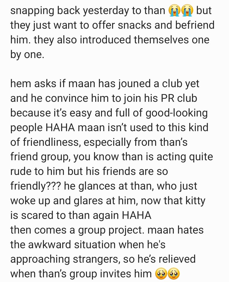 04mayism's tweet image. recap chap 5 of #17thSpring :

maan finally has friends 🥹🥹 hem, ryu, ying, and the ultimate tsundere than HAHA they asked maan to join them for group assignments and to eat lunch together

#17thSpringSeries