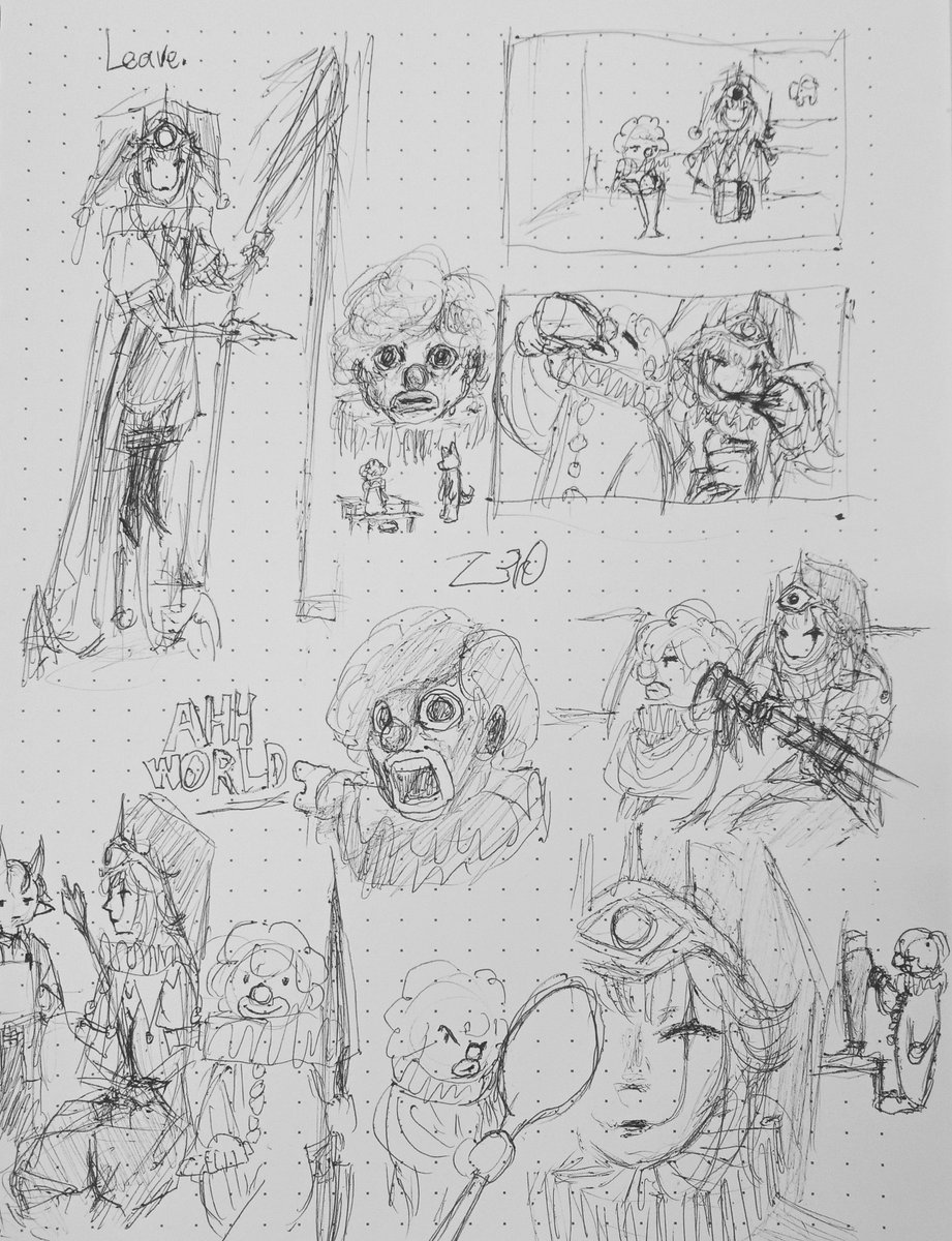 #Meme #doodle #art 
"Why don't you hangout with the neighbor's clowns?"

The neighbor's clowns: