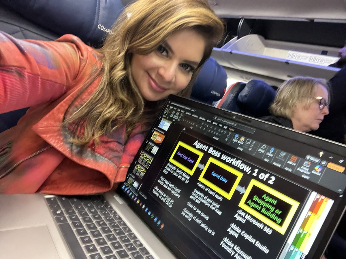donasarkar's tweet photo. I finally had some brain space to THINK last week and now en route to you with a BRAND NEW framework for how you will #AgentBoss in 2026! ✈️
You’ll learn things:
👩🏽🏫What 4 new AI jobs are now making the rounds in a serious way?
👩🏽✈️What 3 new governance tools should you get familiar with if you are planning to deploy agents in your biz?
👩🏼🎤What is the step-by-step framework for HOW you should do this aka The #AgentBoss Way ?
I’ll be giving two spiels on this this week:
#ESPC25 - Good Thing We Like Our Copilots CANCELLED on Tuesday Dec 2nd at 11:30 am
#AgentCon Bulgaria - morning keynote on Saturday Dec 6
I can’t wait to see you for my last few events of the year…let’s rage 🔥