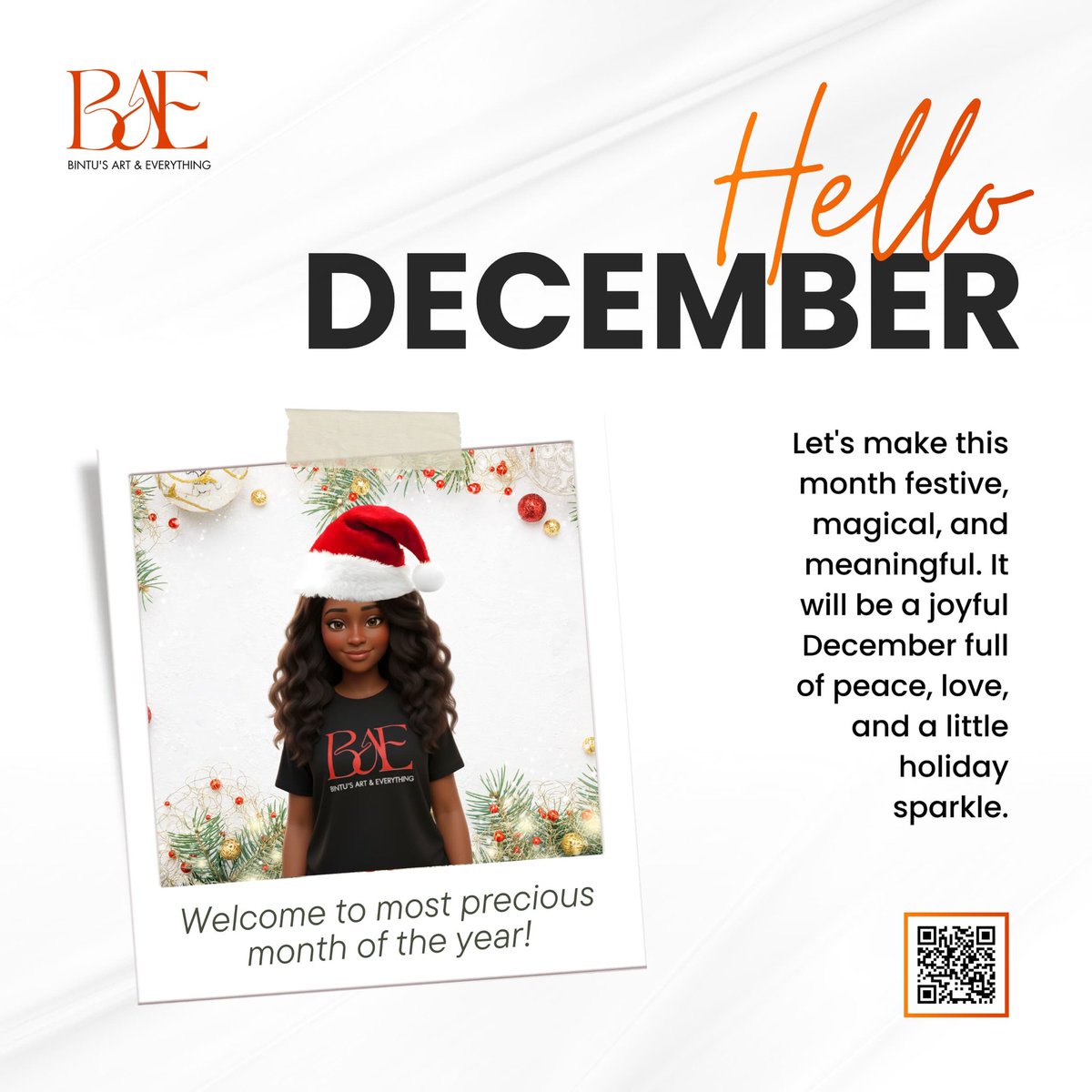 December is here! 

Wishing you a month filled with peace, love, and a touch of holiday magic.

#HelloDecember #BAE