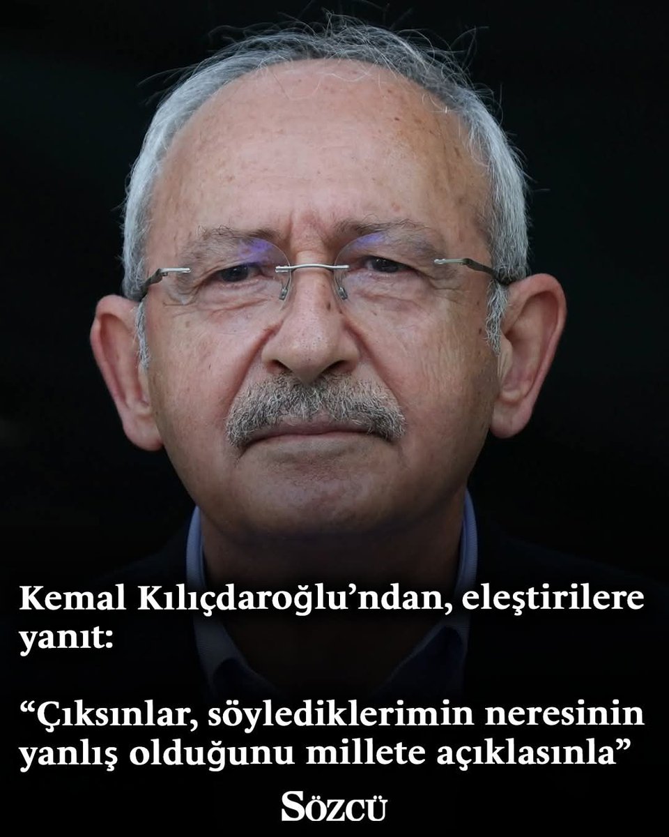 Doğru söyleyeni Dokuz köyden kovarlarmış Sayın Kılıçtaroğlu.