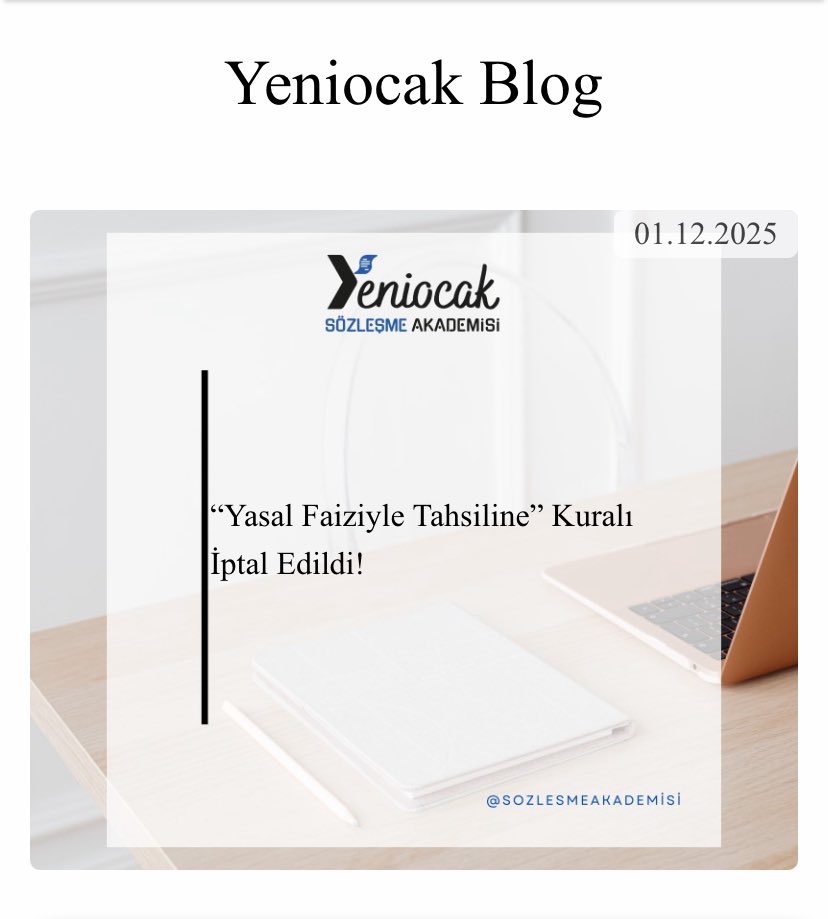 UmutYeniocak's tweet photo. ❗️“Yasal Faiziyle Tahsiline” Kuralı İptal Edildi!

‼️“Yasal faiziyle tahsiline” talebinin dayanağı olan 3095 sayılı Kanun’un 1. maddesi Anayasa Mahkemesi tarafından iptal edildi.

⚠️ Yazının tamamını aşağıdaki #YeniocakBlog linkinden inceleyebilirsiniz…

https://t.co/O3YxM73teO https://t.co/VCk9yzjmhr