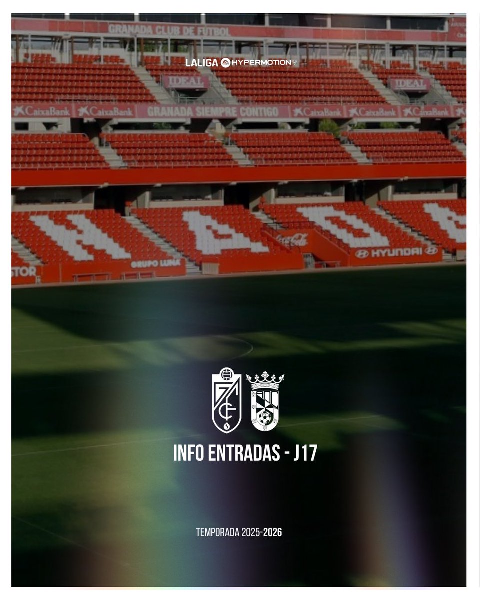 ℹ️ Entradas disponibles para la Jornada 17 🆚 Granada CF🏟️

Sigamos haciendo historia juntos. Acompáñanos en nuestro siguiente reto 🤜🏻🤛🏻

🔗: adceutafc.com/informacion-en…

🆕 La compra se hace directamente 𝐎𝐍𝐋𝐈𝐍𝐄 en el siguiente enlace:
adceutafc.compralaentrada.com/experiencias/

#HistoriaJuntos |