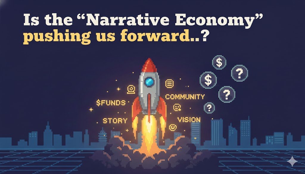 1/2
Is the Narrative Economy in Web3 building the future or just inflating bubbles? 🤔

Narratives are great for starting projects (the "push"), but the real tech has to follow through!

<a href="/flipfloplaunch/">flipflopGlobal</a>  #FFFP