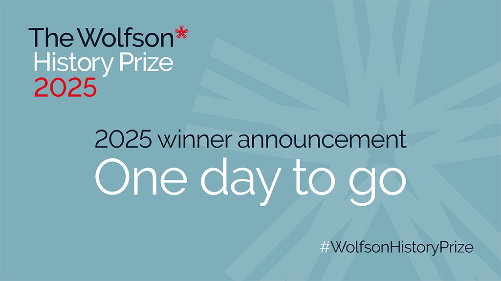 The #WolfsonHistoryPrize 2025 winner will be announced tomorrow! Don't forget to let us know which book you would like to see win.
  
Follow tomorrow's live winner announcement on <a href="/WolfsonHistory/">Wolfson History Prize</a>.