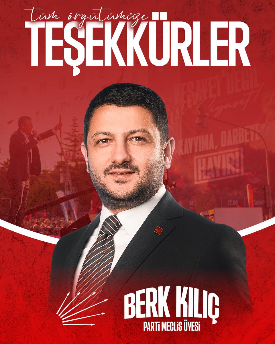 Kıymetli Kurultay Delegelerimiz ve Sevgili Yol Arkadaşlarım,

Parti Meclisi Üyesi seçilmemde emeği geçen, katkı sunan ve 950 oyla bu büyük sorumluluğu omuzlamamı sağlayan tüm yol arkadaşlarıma ve kurultay delegelerimize en içten teşekkürlerimi sunuyorum.

Genel Başkanımız Sayın