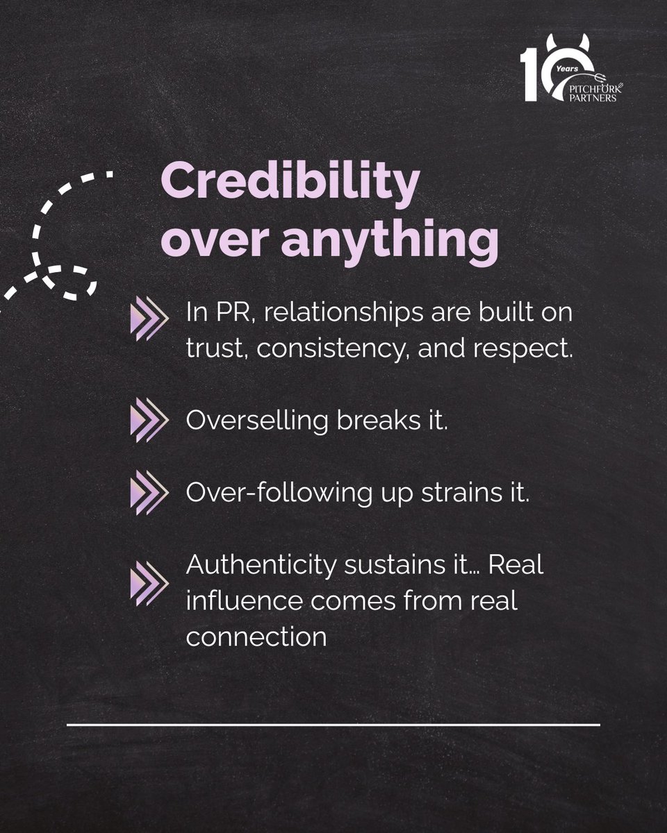 PitchforkLLP's tweet image. Influence isn’t earned by insistence.

It’s earned by clarity, consistency, and respect; the quiet strengths that keep relationships real.

#PitchforkPartners #PRInsights #BuildingCredibility #CredibleStorytelling #TrustInPR
