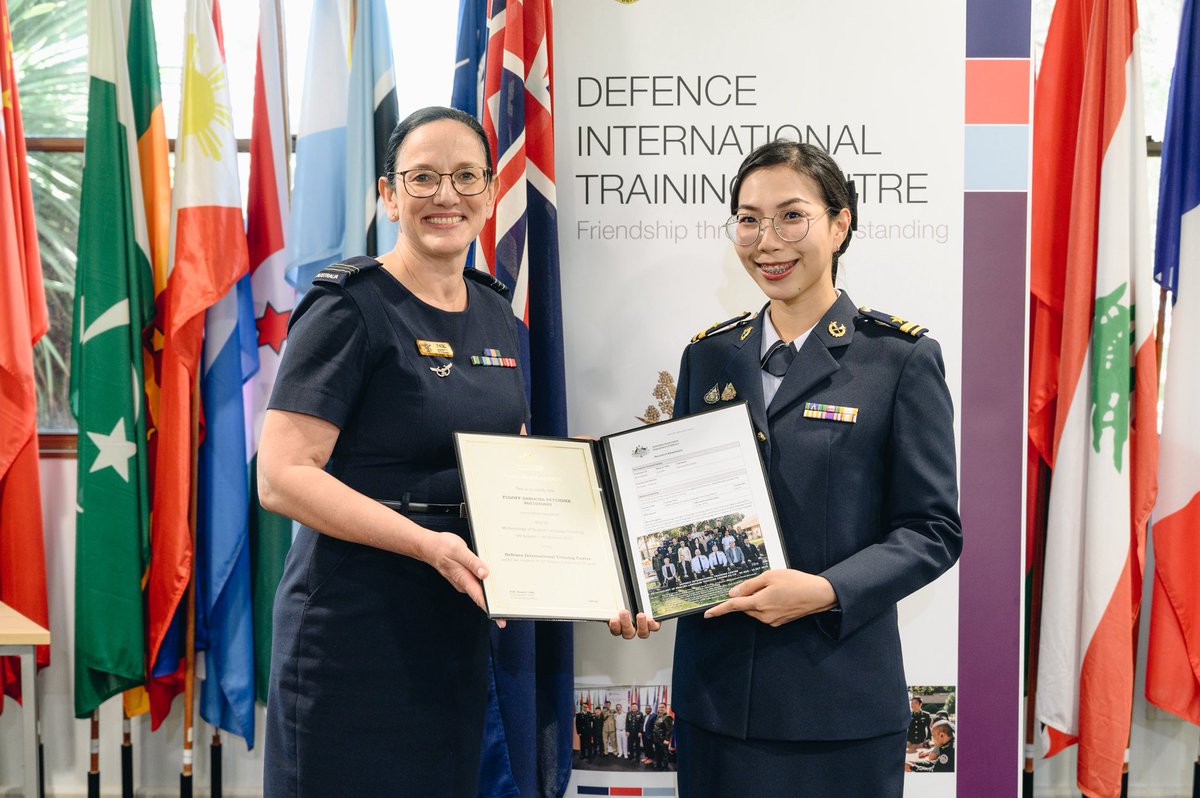 ADFTrngC's tweet photo. 🎓 DITC celebrates success! Congrats to graduates of: ✅ ADFELPS Raters ✅ Methodology of English Language Teaching ✅ Advanced Australian English Language Course
Your dedication built strong connections &amp; lasting impact. 👏#DITC #Graduation #ADF https://t.co/05wA8RHg0Y