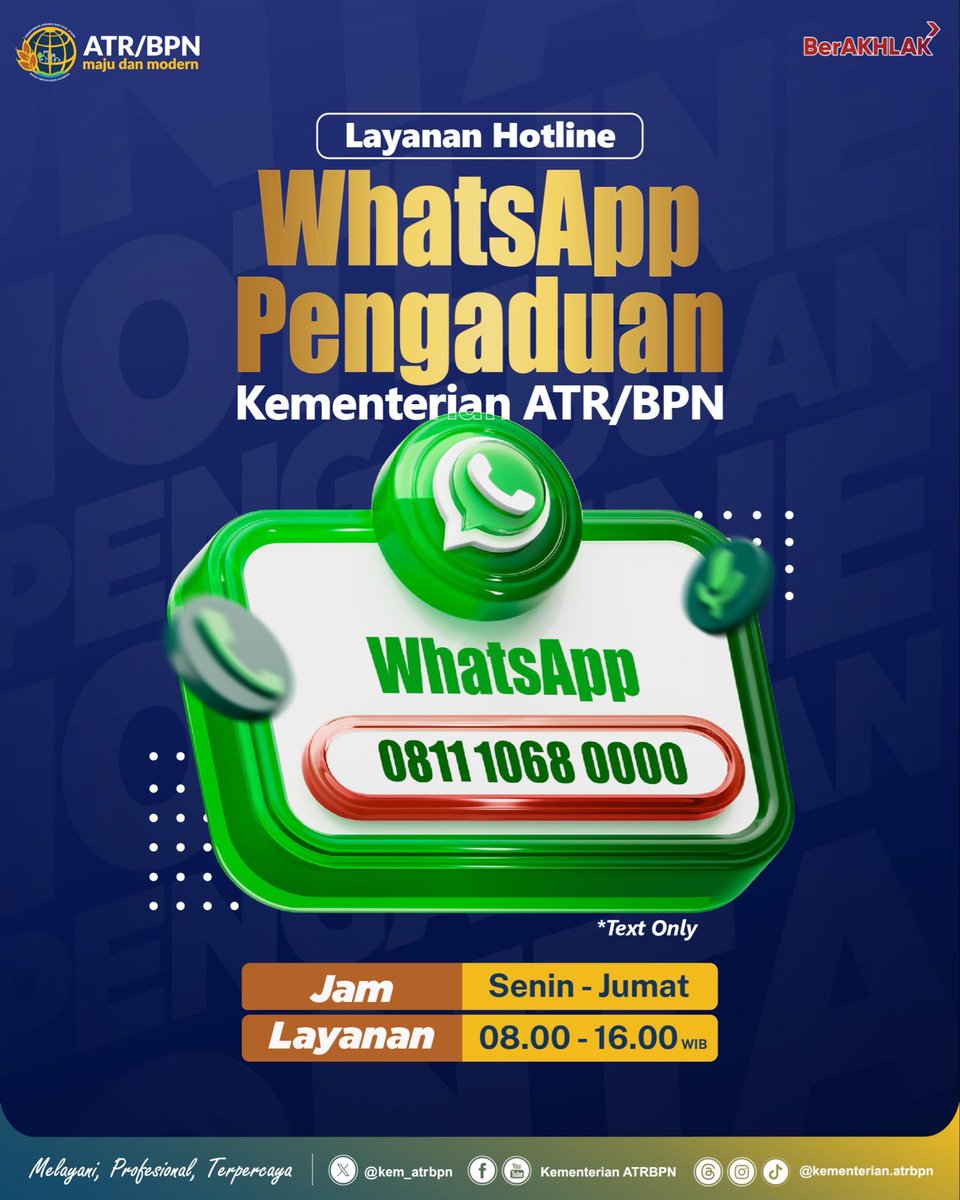 kem_atrbpn's tweet image. Halo #SobATRBPN, Kementerian ATR/BPN meraih apresiasi dari Kementerian Hukum dalam melaksanakan Reformasi Hukum dgn memperoleh nilai akhir 99,70.
Semoga dengan pencapaian ATR/BPN terus berinovasi &amp;amp; memberikan pelayanan terbaik bagi bangsa.

#IndonesiaLengkap
#ATRBPNKiniLebihBaik