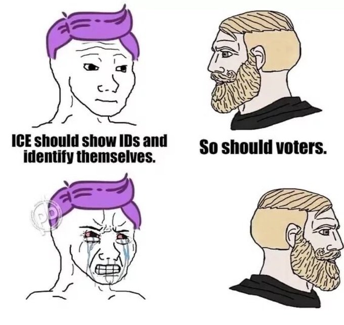BigChocoBiscuit's tweet photo. OH HELL YEAH! This ain’t a suggestion, it’s a goddamn national emergency! Keep them border-hopping freeloading felons the fuck outta the voting booth. https://t.co/XnWa07hYim