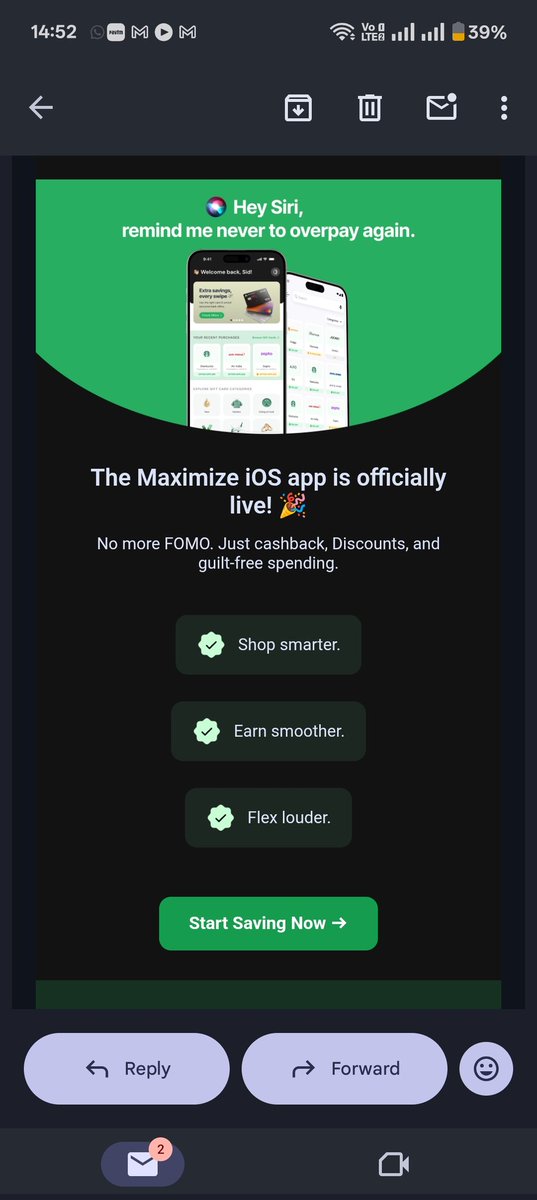 think_in_points's tweet image. The Maximize app is now live on iOS. 

Been using the android app for GV purchases and it has been super smooth. Much better experience than the website.