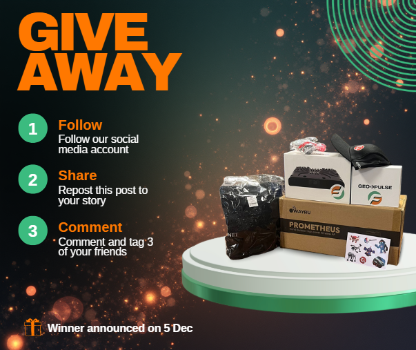 We’re giving away a FULL DePIN package packed with everything you need to kickstart your on-chain mapping and connectivity journey!

Win this all-in-one bundle:
• Hivemapper
• GEO-Pulse
• Wayru Prometheus
• Geodnet merchandise

Enter now and level up your DePIN game!