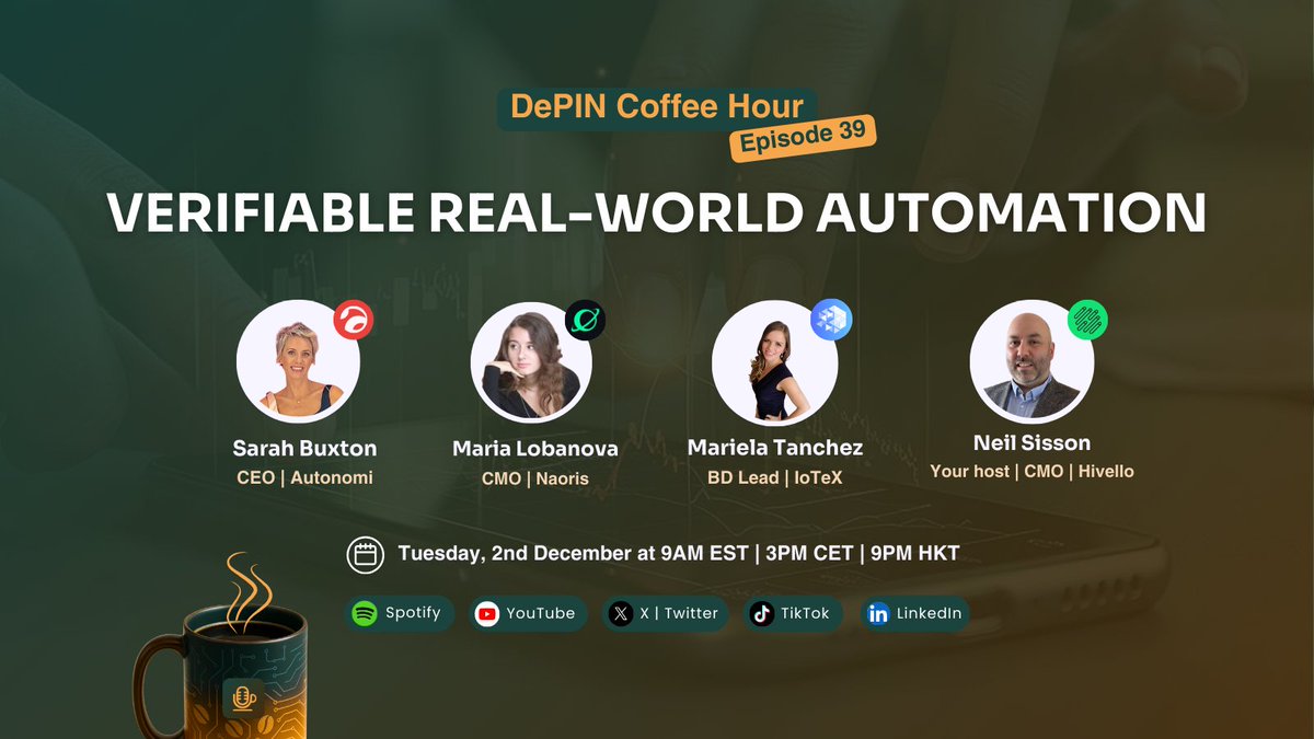DePIN Coffee Hour tweet media