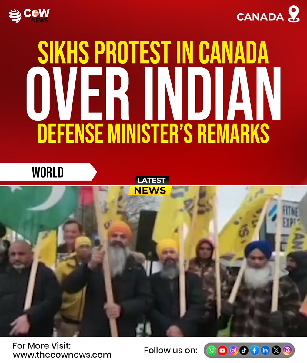 COWNewsOfficial's tweet image. Sikhs Protestin Canada Over Indian Defense Minister’s Remarks

Read Full Update in Comment 

thecownews.com/sikhs-protesti…

#SikhProtest #KhalistanMovement #TheCOWNews