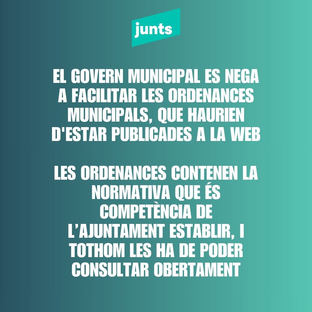 El govern municipal es nega a facilitar les ordenances municipals, que haurien d’estar publicades a la web
cabassers.net/2025/12/01/el-…