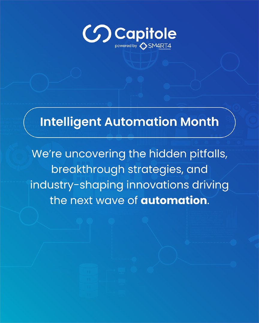 Capitole_Tech's tweet image. This December, we’re kicking off Intelligent Automation Month — exploring why automation projects fail, what’s holding organizations back, and how hyperautomation is transforming industries. Follow along for insights that drive real enterprise impact.