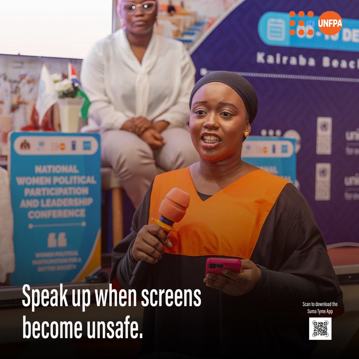UNFPATheGambia's tweet image. 🟢Digital spaces should be safe for everyone. 

Online harassment, threats &amp;amp; abuse are real forms of violence. 

They must be stopped🛑 

#16Days