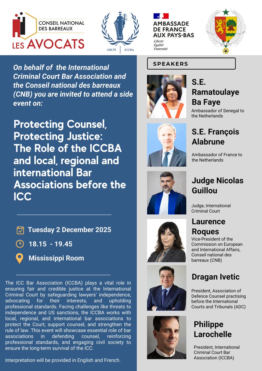 ICCBA_ABCPI's tweet image. The ICCBA will be holding a side event at the ASP tomorrow / L’ABCPI organisera un événement parallèle à l’AEP demain.

Attendance is limited to #ASP24 accredited participants / Accès réservé aux participants accrédités pour l’AEP24.