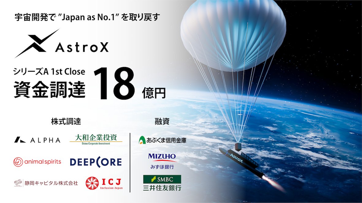 12/1・ #宇宙ニュース ①】 AstroX、18億円の資金調達を実施 ロケット