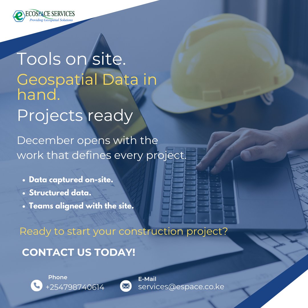 EcospaceLimited's tweet image. New month, real sites, ready projects.
Geospatial data captured. Teams aligned. Work starts here.

📧 services@espace.co.ke | 📞 0798 740614

#GeospatialSolutions #SurveyingMadeSimple #SiteReady #ProjectAlignment #WorkStartsHere
