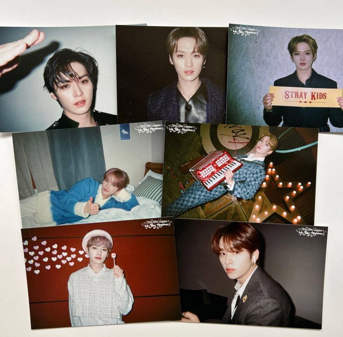 bangchan, lee know, changbin and hyunjin postcards set - Stray