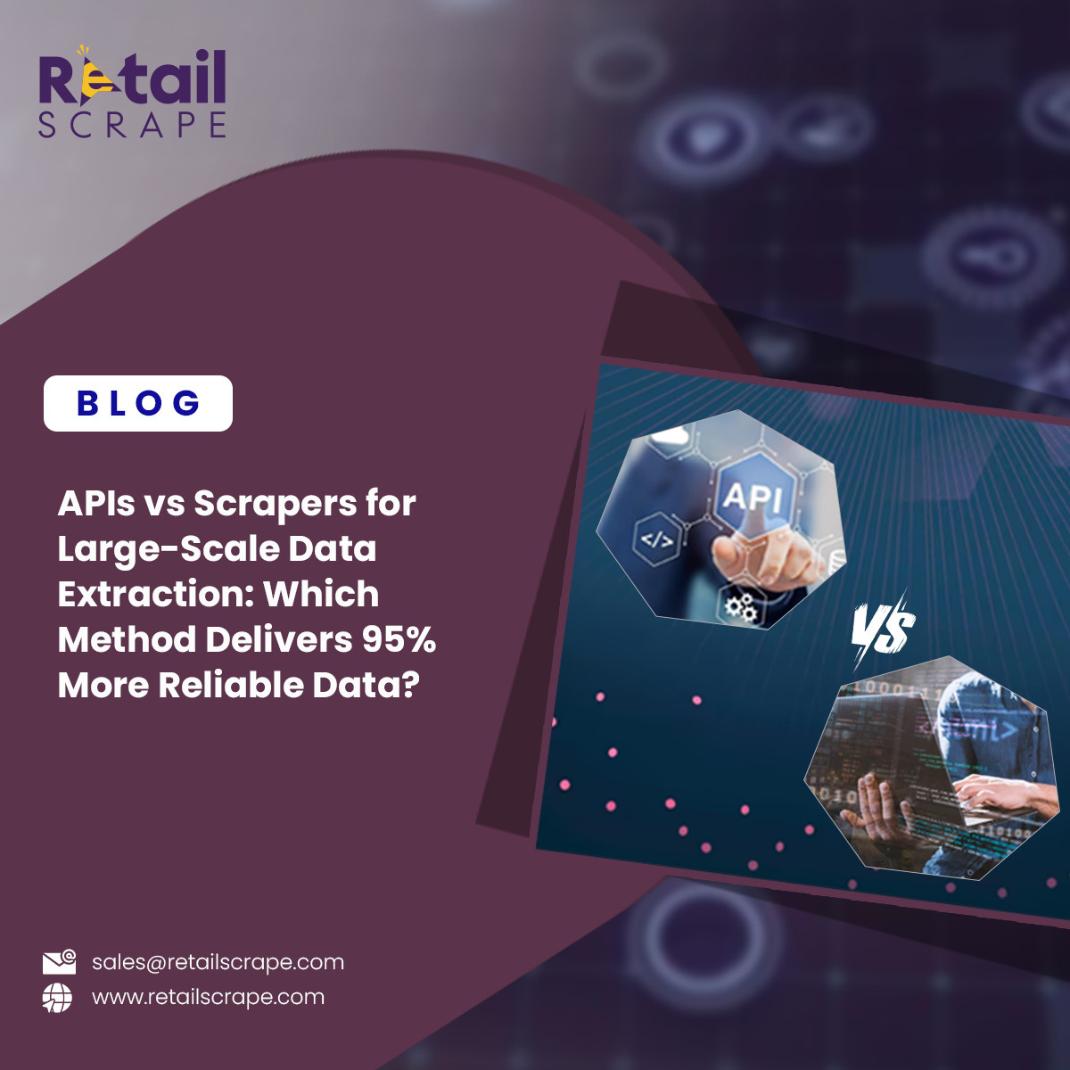 RetailScrap's tweet image. APIs vs Scrapers: Which delivers 95% more reliable data for large-scale extraction? 🤔

APIs = Structured stability
Scrapers = Deeper, unrestricted data
Hybrid = Maximum accuracy 🔥

🔗retailscrape.com/apis-vs-scrape…

#WebScraping #APIIntegration #BigData #DataExtraction #RetailScrape