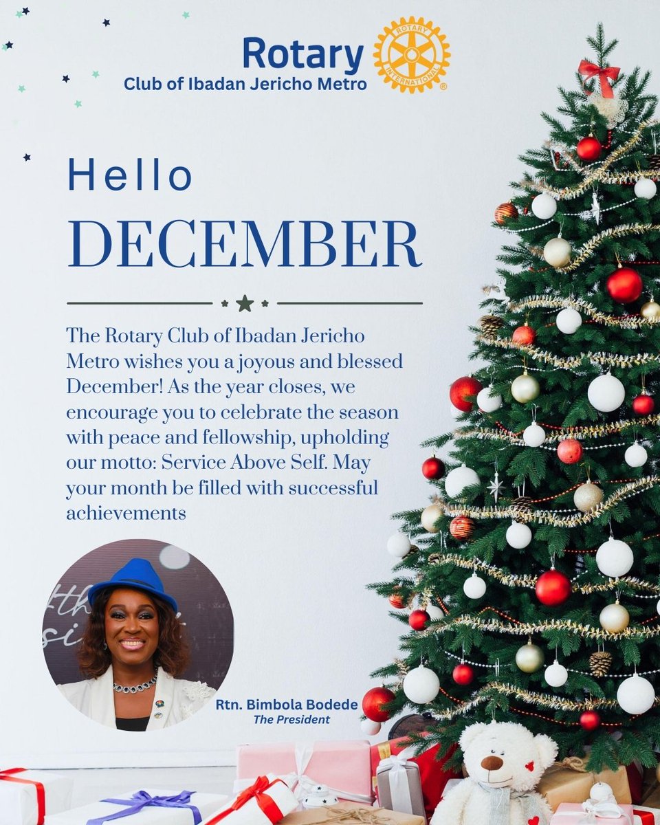 Happy New Month!
Welcome to December.
​We wish you a joyous season celebrated with peace and fellowship, upholding Service Above Self. May your final month of 2025 bring you successful achievements and the fulfillment of your goals, big and small!

​#DecemberWishes #Service