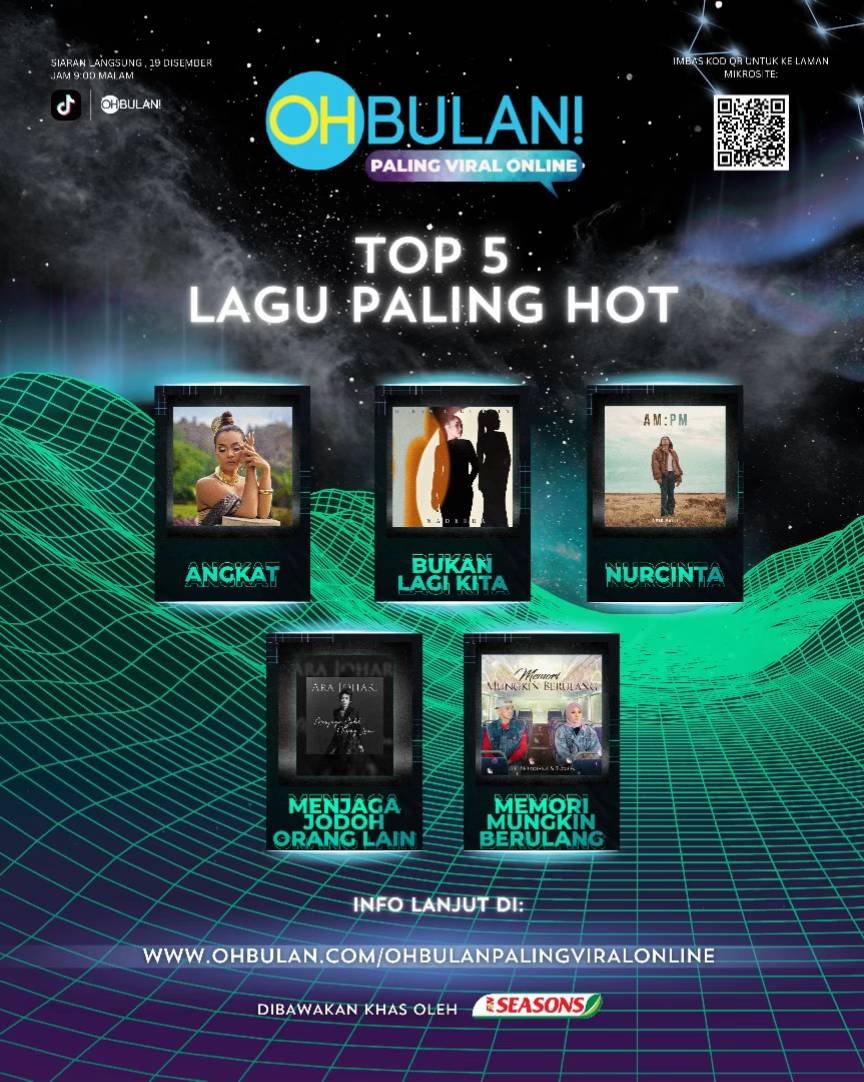 ikyrimal's tweet photo. Congratulations to #SitiNordiana & #Tomok for getting nomination Lagu Paling Hot #MemoriMungkinBerulang as well as #SitiNordiana 's FC for Kelab Paling Viral #SNFC in Anugerah Ohbulan Viral Online
The winners will be announced by 19th December 2025 in Ohbulan TikTok 👏🏻👏🏻👏🏻 https://t.co/eYJIGFBmsS