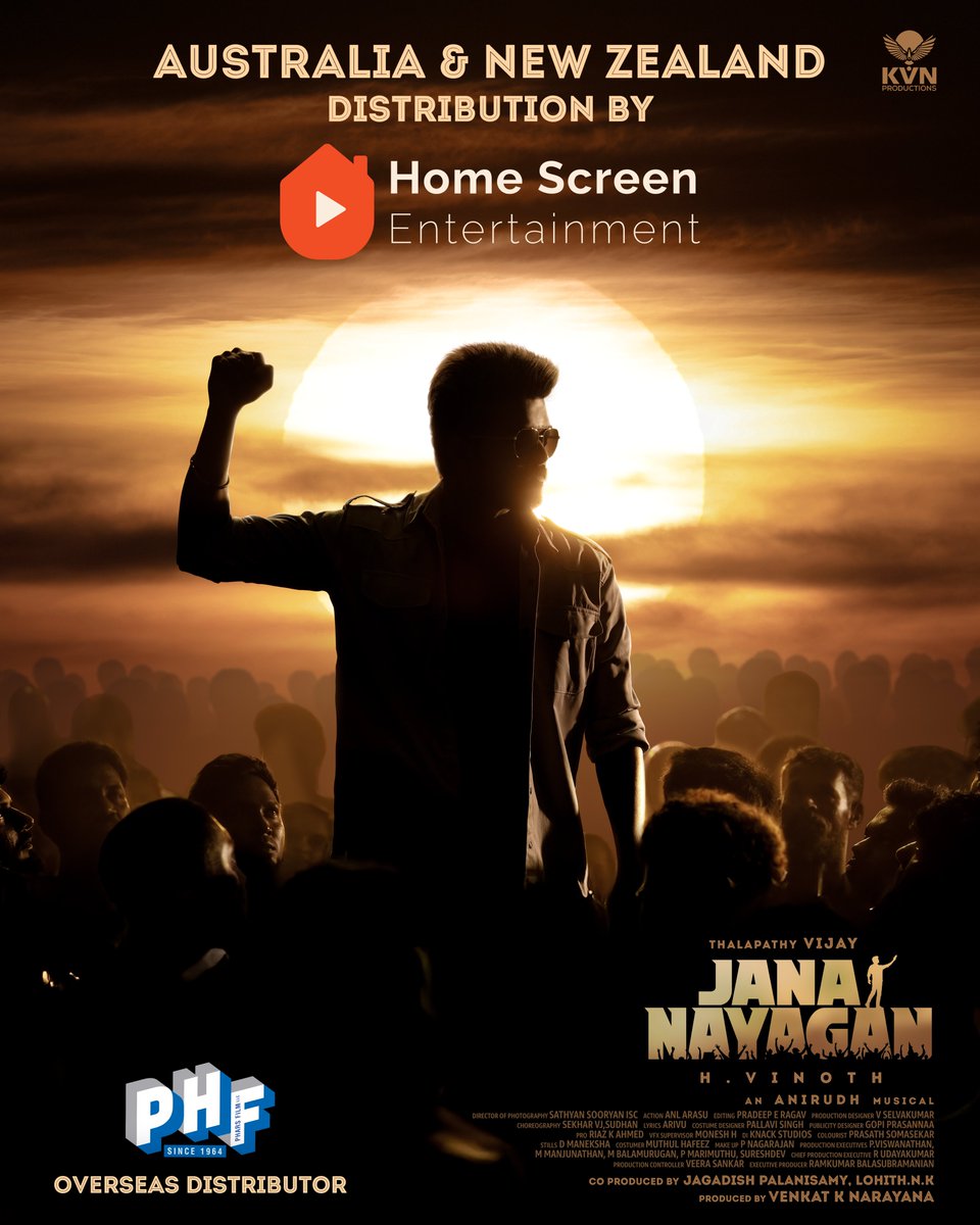 ✨ We are thrilled to announce that we’re bringing #Jananayagan to audiences across Australia and New Zealand as the official distributors!

#Thalapathy <a href="/actorvijay/">Vijay</a>  <a href="/KvnProductions/">KVN Productions</a> #HVinoth <a href="/hegdepooja/">Pooja Hegde</a> <a href="/anirudhofficial/">Anirudh Ravichander</a> <a href="/thedeol/">Bobby Deol</a> <a href="/_mamithabaiju/">Mamitha Baiju</a> <a href="/Jagadishbliss/">Jagadish</a> <a href="/LohithNK01/">Lohith NK</a>