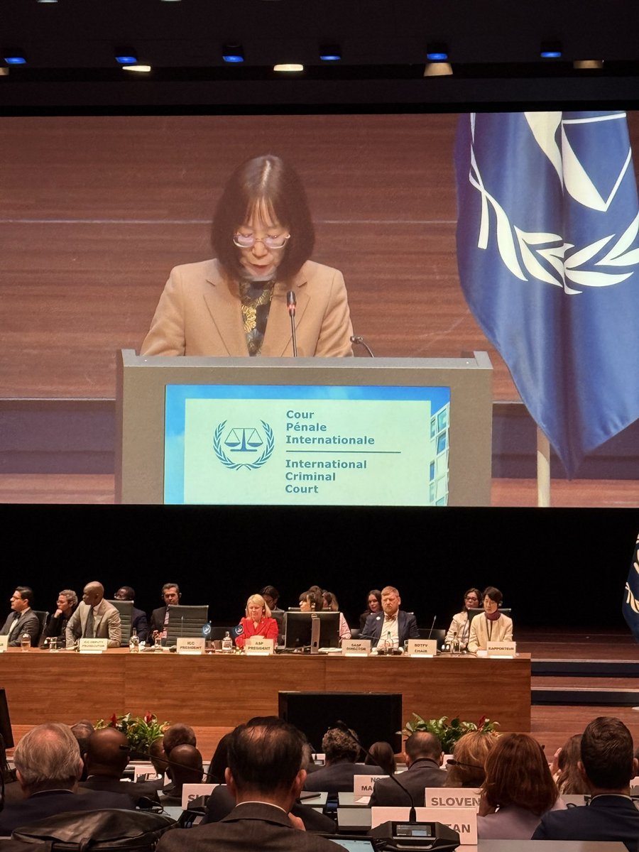 kaufman_law's tweet image. President of the @IntlCrimCourt Akane at #ASP24 criticises #OFAC sanctions expressing dismay at the fact that 9 court officials are designated alongside drug traffickers and terrorists.