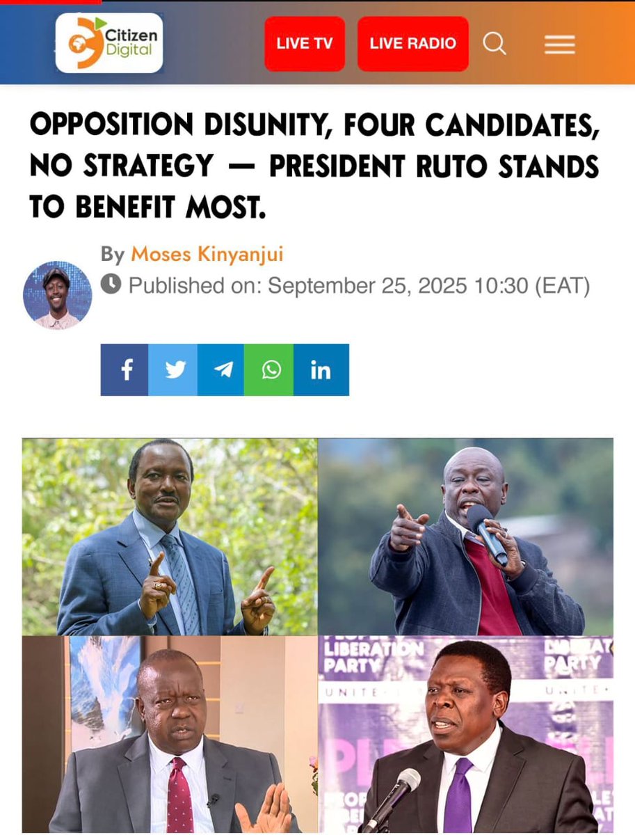 Breaking News: The opposition has unveiled its 2027 manifesto. First chapter;Tribe A gets this Tribe B gets that...End of chapter..

#DisunitedOpposition #AgendalessOpposition CHEARS Happy New Month, Chelsea Caicedo