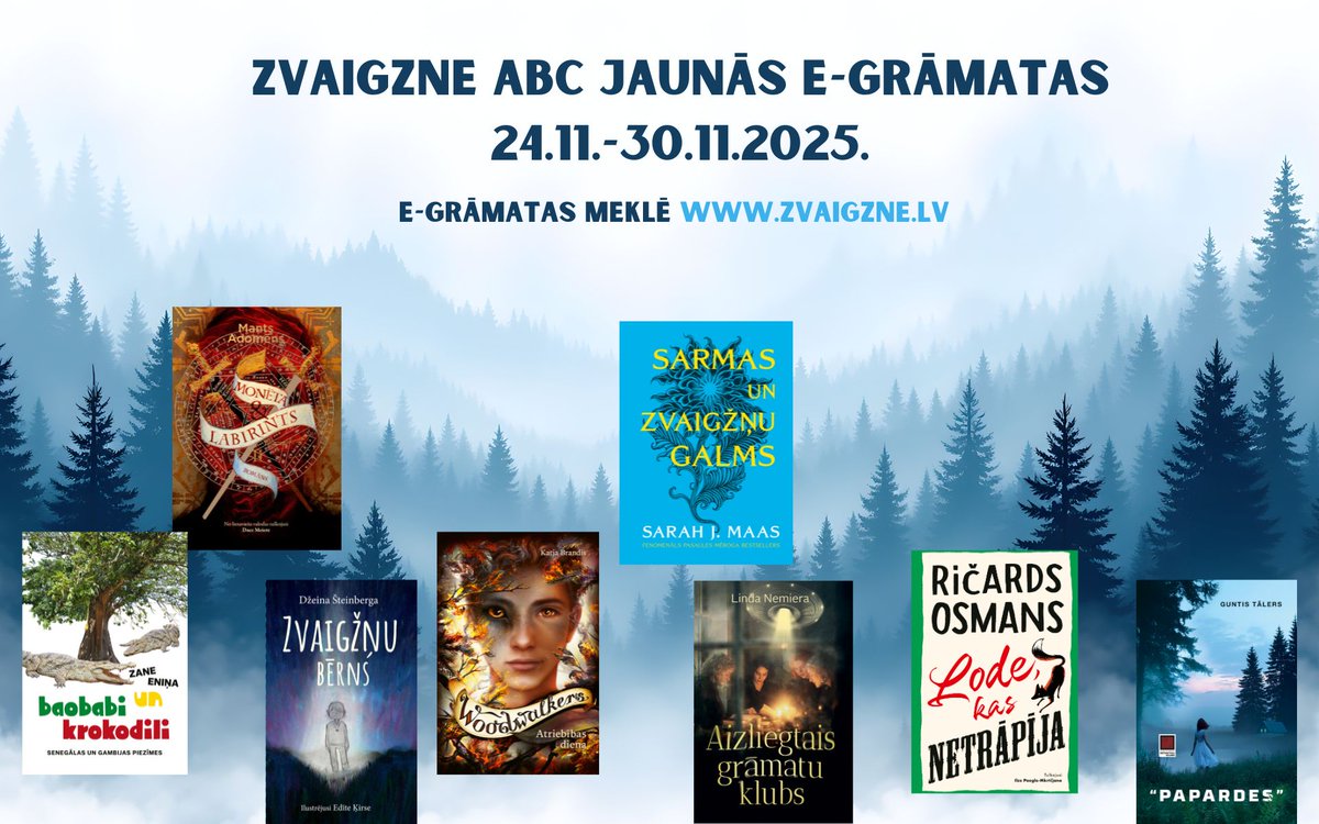 eGramatasRuna's tweet image. Pēdējā novembra nedēļā publicējām 8 jaunas @zvaigzneabc e-grāmatas. Jaunumu vidū ir cikla "Ērkšķu un rožu galms" turpinājums, jauni Lindas Nemieras, Gunta Tālera un Džeinas Šteinbergas darbi, kā arī Zanes Eniņas e-grāmata par Senegālu un Gambiju. buff.ly/ZeQjhRv