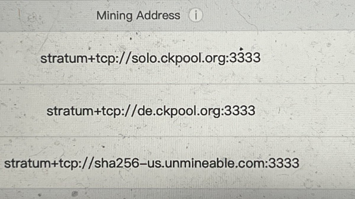 MycolFire's tweet image. Ok it’s official I have pointed the miner at ck.pool (solo mining pool) wish me luck. If I solve a block Sparkles will go back to having the best treatment money can buy but until then my fingers are crossed 🤞