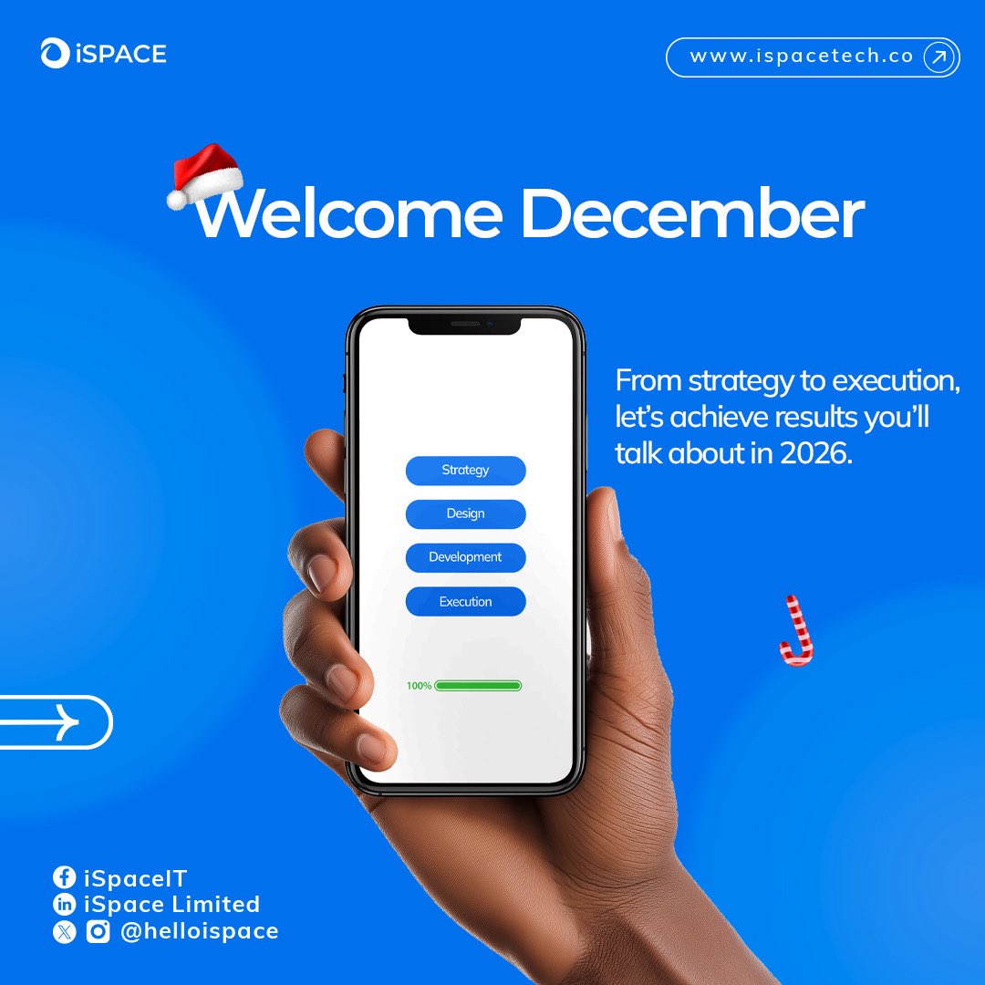 helloispace's tweet image. Welcome to December!

As we step into the final month of the year, it’s the perfect time to refine your strategy and prepare for the results you want to celebrate in 2026.

📩 Ready to elevate your brand or product? Contact us today

#iSpace #digitalmarketing #happynewmonth
