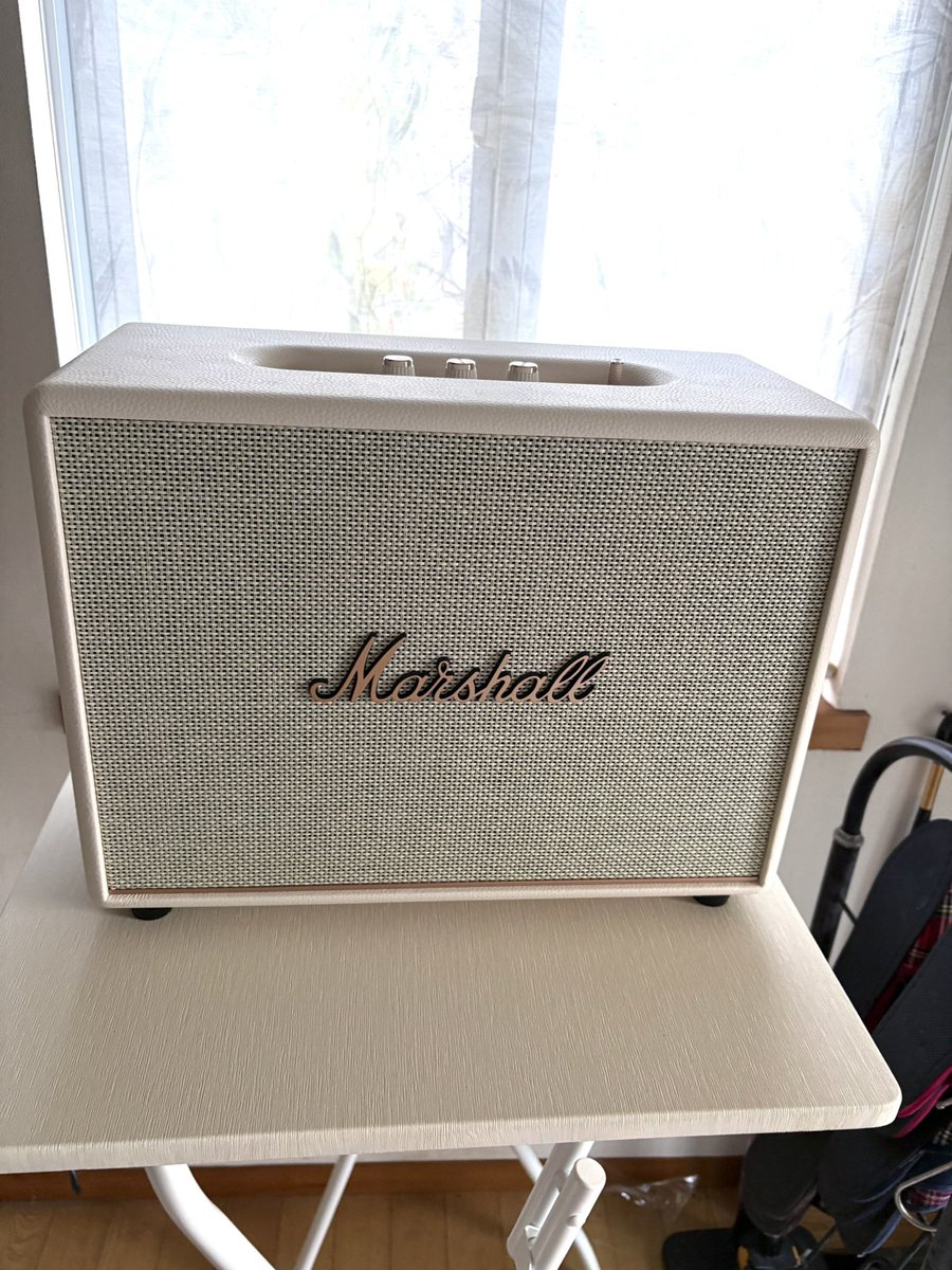 uxtupii's tweet image. Amazon のブラックフライデーで安くなっていたので購入しました！
#Marshall  #Woburn  Ⅲ
マーシャルのホームスピーカーで最上位の機種です
めちゃ質感が高くて高級感が有ります！