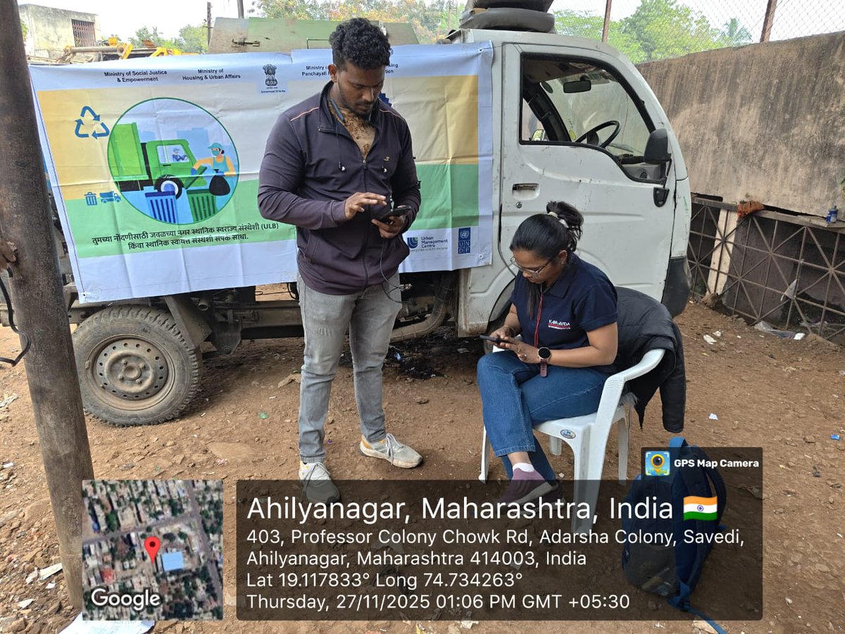 The Profiling of Waste Pickers under the NAMASTE scheme continues across Ahilyanagar Municipal Corporation, Ahilyanagar District of Maharashtra with Waste Pickers being mobilized and profiled by Kam Avida. RO through awareness workshops, and door-to-door surveys.