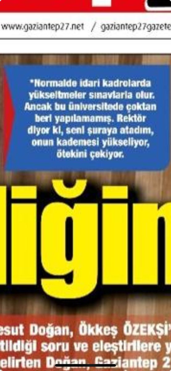 x_theevo's tweet photo. @profaligur @okkesozeksi Hocam alıntı yapılırken röportaj metninde olan “…çoktan beri yapılamamış.” yerine basılı olan köşe yazısında “…hiçbir zaman sınav yapılamamış.” olarak ifade edilmiş. Bu da sadece basılı köşe yazısını okuyanlar için  yanlış anlaşılmış olsa gerek, elektronik ... https://t.co/PgpHHHB3hR