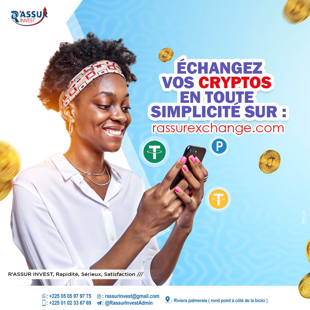 RassurInvest's tweet photo. Toute l'équipe de 𝗥'𝗔𝗦𝗦𝗨𝗥 𝗜𝗡𝗩𝗘𝗦𝗧 vous souhaite une excellente nouvelle semaine. Nous sommes disponibles chaque jour pour tous vos achats et ventes en automatique et semi-automatique.   

#bitcoin #btc #tether #usdt #crypto #payeer #trading #currency #rassurexchange https://t.co/fkClrxHeSA