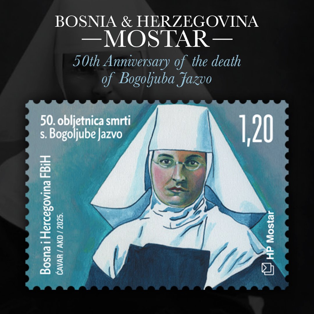 Sister Bogoljuba (Lucija) Jazvo was born on 24 December 1897 in Livno... #stamps #philately #stamp #stampcollection #filatelia #postagestamps #stampcollecting #philatelist #philatelic #filateli #francobolli #timbre #briefmarken #sellos #philategram #timbres #stampcollector