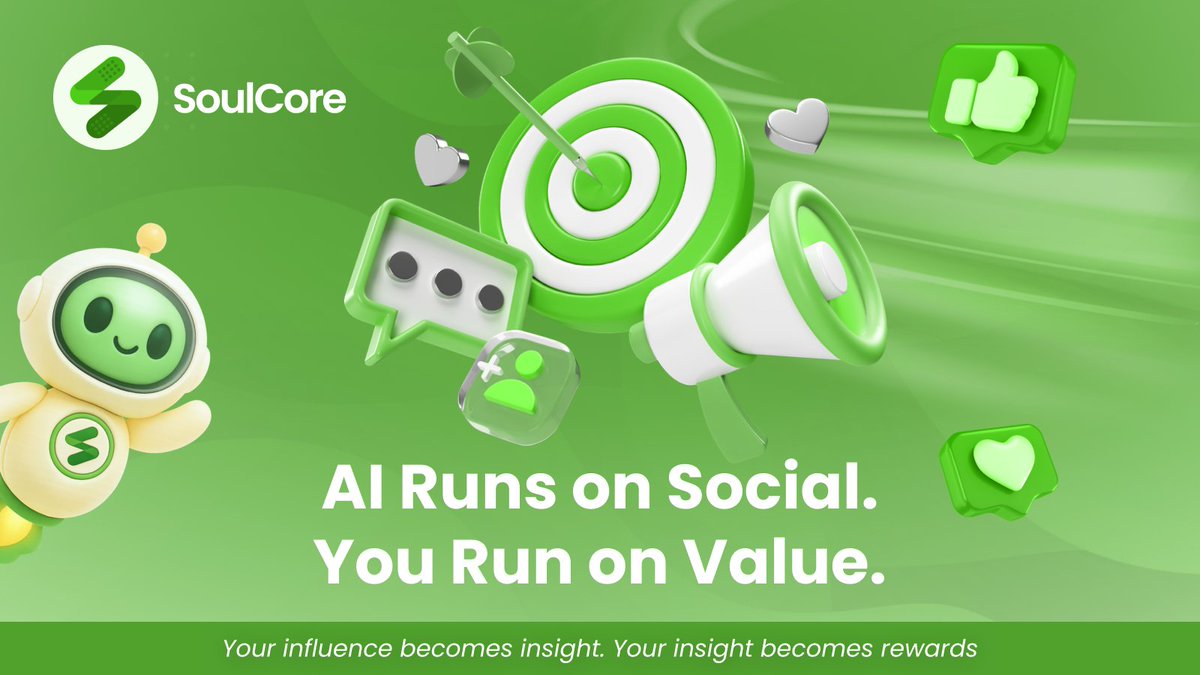 SoulCoreWeb3's tweet image. 👀 SoulCore

AI runs on social. You run on value.
Where your daily interactions fuel a self-evolving intelligence network — and every insight earns yield.

Social becomes signal.
Signal becomes cognition.
Cognition becomes rewards.

The Cognitive Renaissance starts here. ⚡️🧠…