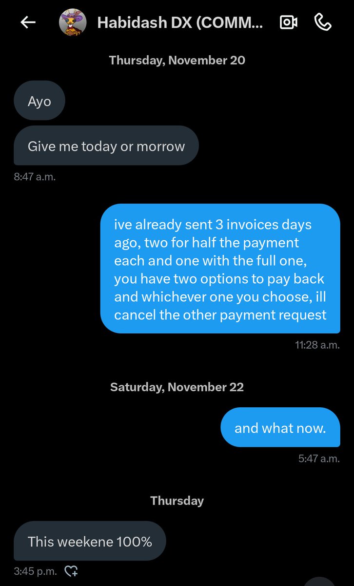 mineostos's tweet photo. Fun update! 'this weekend' was the weekend that just passed after posting this. Still no refunds, still empty promises.
Fun to see someone still doing commissions for others and yet unable to refund one that has now been due one year ago! https://t.co/Po7AXidKL1
