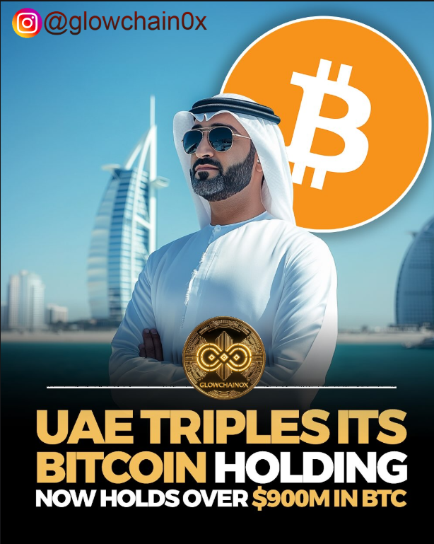 glowchain0x's tweet image. 🚀 UAE Goes Bigger on Bitcoin! 🇦🇪
The UAE has officially tripled its Bitcoin holdings, now surpassing a massive $900M in BTC.
#UAE #BitcoinNews #CryptoAdoption #BTCUpdate #MiddleEastCrypto #DigitalAssets #CryptoGrowth #BitcoinStrategy #CryptoInvestment #Glowchain0x